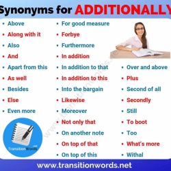 Synonym additionally synonyms transition word useful infographic